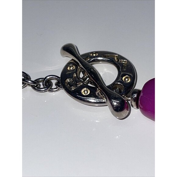 RLM STUDIO 925 SILVER WITH JADEITE PURPLE STONES Dyed? CHOKER STATEMENT NECKLACE - Picture 4 of 16